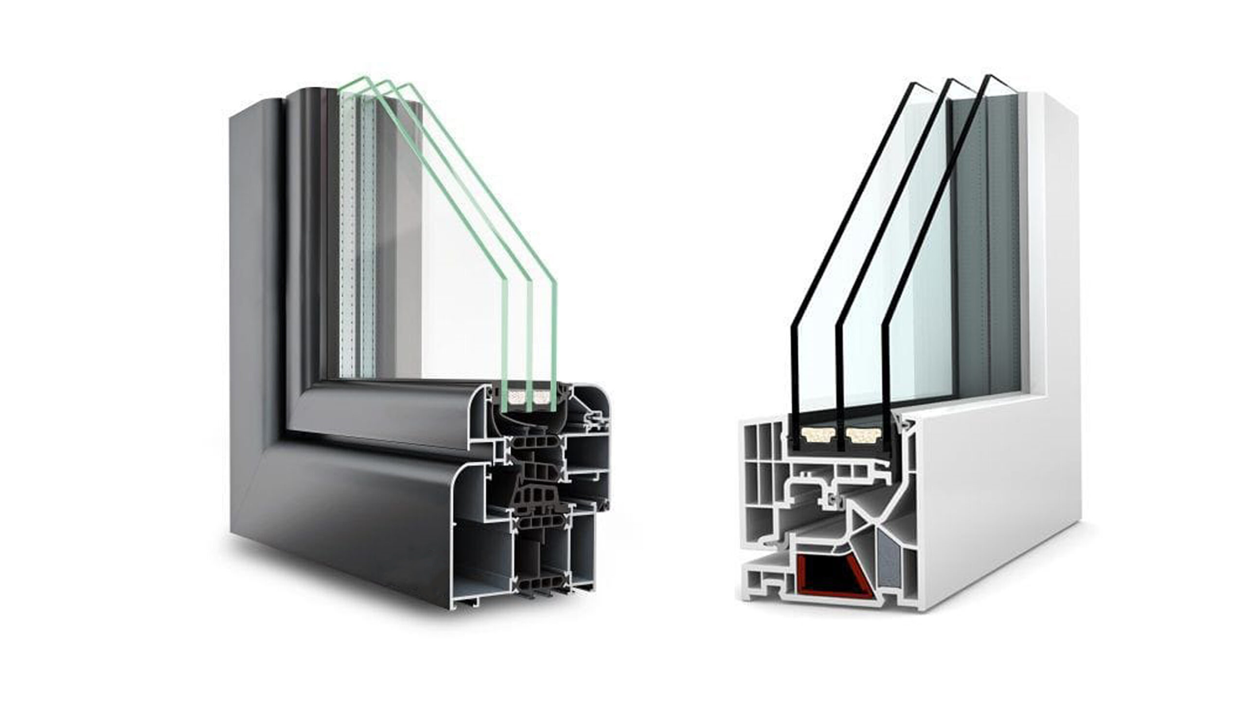تفاوت قیمت پنجره دوجداره آلومینیومی با upvc